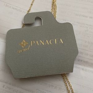 Panacea 18 inch Gold necklace with pressed flower